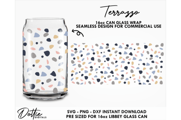 16oz Glass Can Wrap SVG