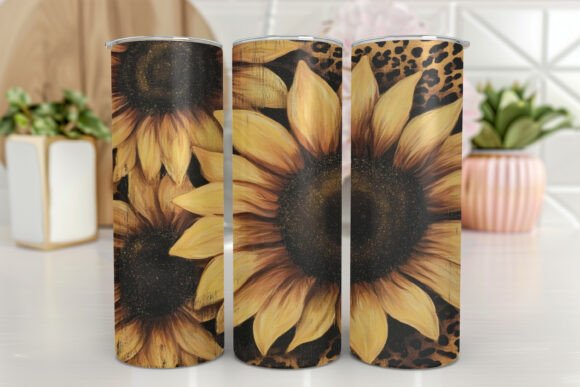 20 OZ Glitter Leopard Skinny Tumbler