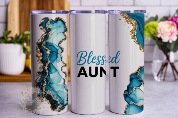 Blessed Aunt Geode Abstract 20oz Tumbler