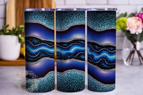 Cosmic Geode Glitter 20oz Tumbler Wrap