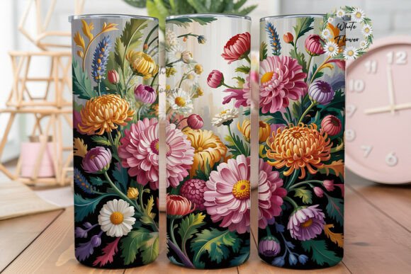 Elegant Floral Bloom 20oz Tumbler Wrap