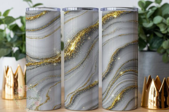 Elegant Gold Marble 20oz Tumbler Wrap
