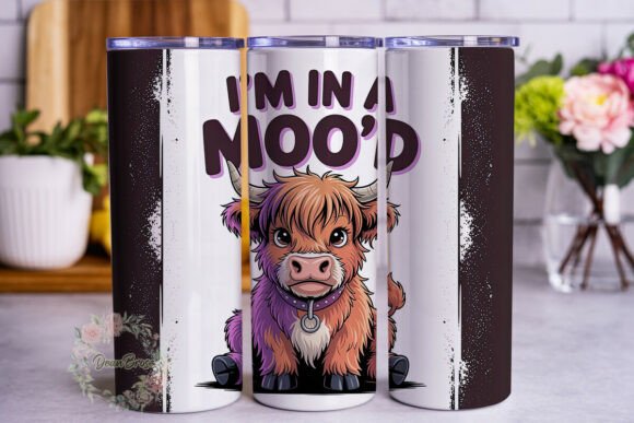 Emo Highland Cow MOO D Tumbler Wrap