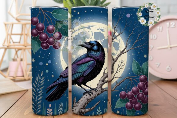 Enchanted Raven Moon Forest 20oz Tumbler