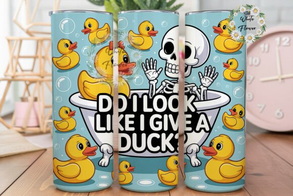 Funny Skeleton Duck 20oz Tumbler Wrap