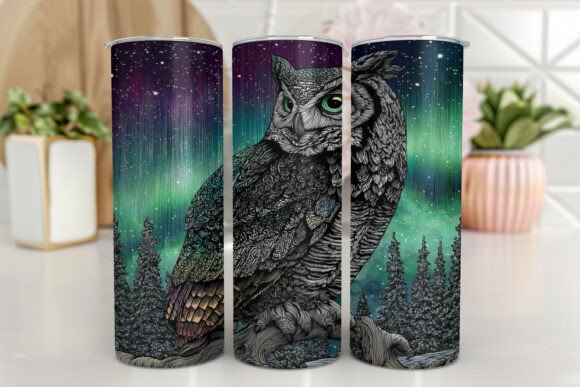 Gold Owl 20 Oz Skinny Tumbler Wrap