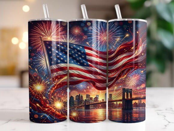 Happy 4th of July Tumbler Wrap