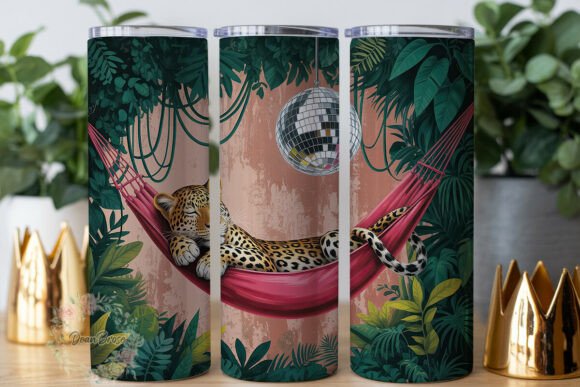Leopard Disco Hammock 20oz Tumbler Wrap