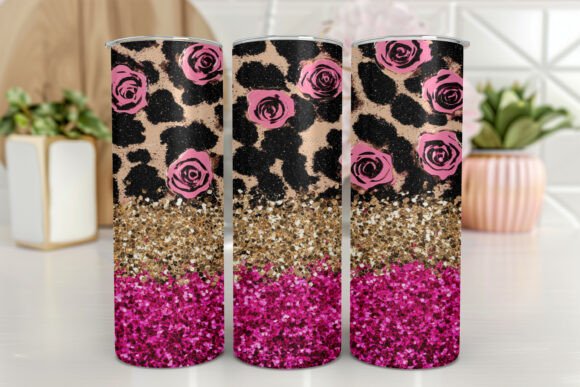 Leopard Glitter 20oz Tumbler Wrap