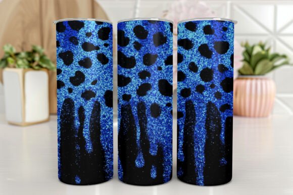 Leopard Gold Glitter Tumbler Wrap Png
