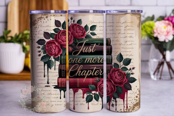 Literary Rose Books 20oz Skinny Tumbler
