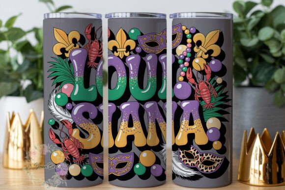 Mardi Gras Festive LOUISIANA Tumbler