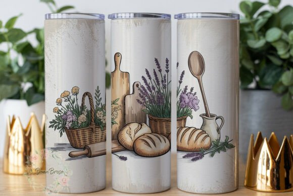 Rustic Bakery Lavender 20oz Tumbler Wrap