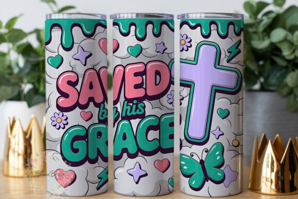 Saved by His Grace 20oz Tumbler Wrap