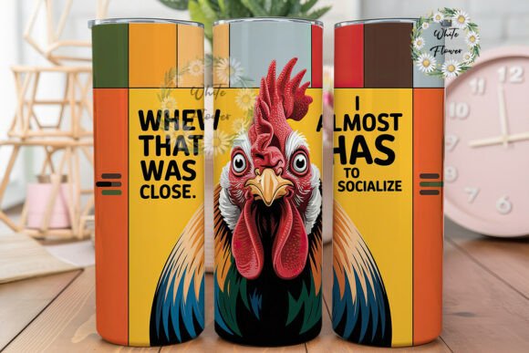 Socializing Rooster 20oz Tumbler Wrap