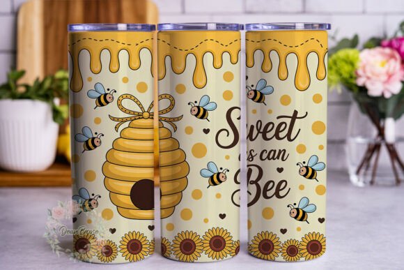 Sweet Bee Honey Drips 20oz Tumbler Wrap