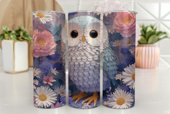White Owl 20 Oz Skinny Tumbler